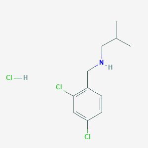molecular formula C11H16Cl3N B3085997 [(2,4-Dichlorophenyl)methyl](2-methylpropyl)amine hydrochloride CAS No. 1158418-00-8
