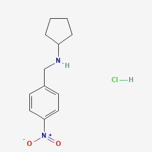 molecular formula C12H17ClN2O2 B3085999 N-(4-Nitrobenzyl)cyclopentanamine hydrochloride CAS No. 1158425-54-7
