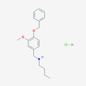 {[4-(Benzyloxy)-3-methoxyphenyl]methyl}(butyl)amine hydrochloride