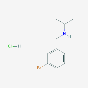 molecular formula C10H15BrClN B3086063 [(3-Bromophenyl)methyl](propan-2-yl)amine hydrochloride CAS No. 1158475-34-3