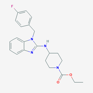molecular formula C22H25FN4O2 B030861 Ethyl 4-[[1-[(4-fluorophenyl)methyl]-1H-benzimidazol-2-YL]amino]piperidine-1-carboxylate CAS No. 84501-68-8