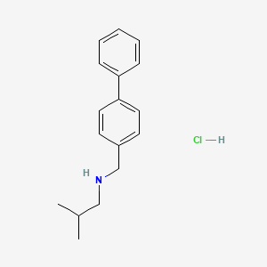 molecular formula C17H22ClN B3086117 ({[1,1'-biphenyl]-4-yl}methyl)(2-methylpropyl)amine hydrochloride CAS No. 1158498-77-1