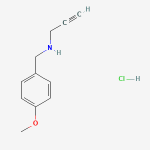 molecular formula C11H14ClNO B3086136 N-(4-Methoxybenzyl)-2-propyn-1-amine hydrochloride CAS No. 1158513-46-2