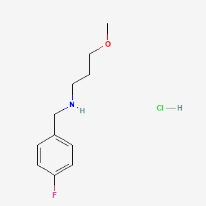molecular formula C11H17ClFNO B3086191 N-(4-Fluorobenzyl)-3-methoxy-1-propanamine hydrochloride CAS No. 1158568-96-7