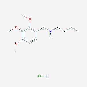 B3086213 Butyl[(2,3,4-trimethoxyphenyl)methyl]amine hydrochloride CAS No. 1158589-91-3