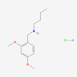 molecular formula C13H22ClNO2 B3086237 Butyl[(2,4-dimethoxyphenyl)methyl]amine hydrochloride CAS No. 1158598-29-8