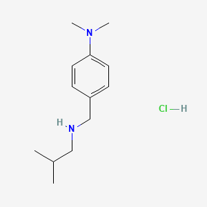 molecular formula C13H23ClN2 B3086260 N,N-Dimethyl-4-{[(2-methylpropyl)amino]methyl}aniline hydrochloride CAS No. 1158615-59-8