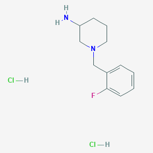 molecular formula C12H19Cl2FN2 B3086411 1-(2-Fluorobenzyl)-3-piperidinamine dihydrochloride CAS No. 1158786-91-4
