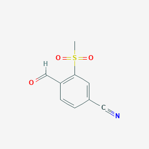4-Formyl-3-(methylsulfonyl)benzonitrile