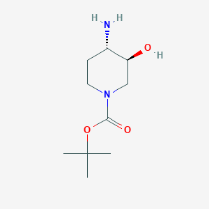 molecular formula C10H20N2O3 B3086693 tert-butyl (3S,4S)-4-amino-3-hydroxypiperidine-1-carboxylate CAS No. 1161932-04-2