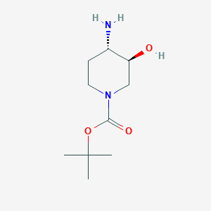 molecular formula C10H20N2O3 B3086693 (3S,4S)-tert-Butyl 4-amino-3-hydroxypiperidine-1-carboxylate CAS No. 1161932-04-2