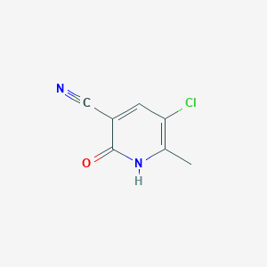 molecular formula C7H5ClN2O B3086733 5-Chloro-2-hydroxy-6-methyl-nicotinonitrile CAS No. 1163297-82-2