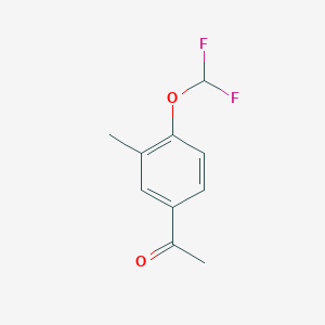 molecular formula C10H10F2O2 B3086742 1-(4-(difluoromethoxy)-3-methylphenyl)ethanone CAS No. 116400-19-2