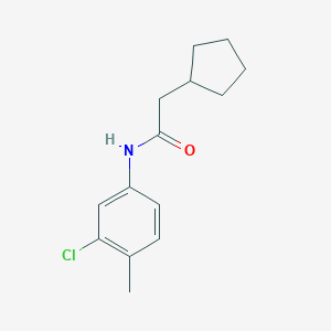 molecular formula C14H18ClNO B308680 N-(3-chloro-4-methylphenyl)-2-cyclopentylacetamide 