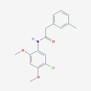 molecular formula C17H18ClNO3 B308687 N-(5-chloro-2,4-dimethoxyphenyl)-2-(3-methylphenyl)acetamide 
