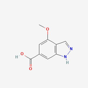 molecular formula C9H8N2O3 B3086882 4-Methoxy-1H-indazole-6-carboxylic acid CAS No. 1167055-67-5