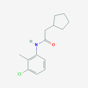 molecular formula C14H18ClNO B308702 N-(3-chloro-2-methylphenyl)-2-cyclopentylacetamide 