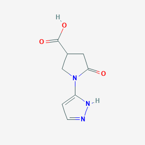 5-oxo-1-(1H-pyrazol-3-yl)pyrrolidine-3-carboxylic acid