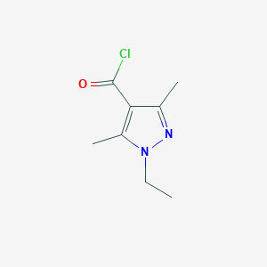 molecular formula C8H11ClN2O B3087185 1-ethyl-3,5-dimethyl-1H-pyrazole-4-carbonyl chloride CAS No. 1171610-58-4