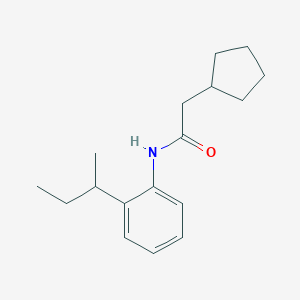 molecular formula C17H25NO B308722 N-(2-sec-butylphenyl)-2-cyclopentylacetamide 