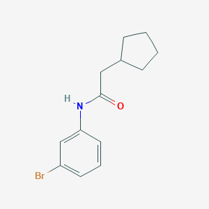 molecular formula C13H16BrNO B308727 N-(3-bromophenyl)-2-cyclopentylacetamide 