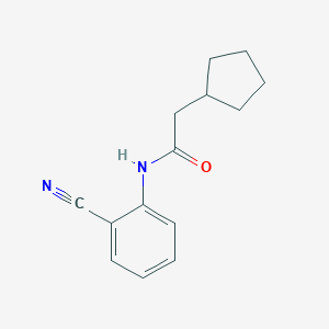 molecular formula C14H16N2O B308731 N-(2-cyanophenyl)-2-cyclopentylacetamide 