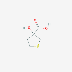 molecular formula C5H8O3S B3087325 3-Hydroxythiolane-3-carboxylic acid CAS No. 1172851-82-9