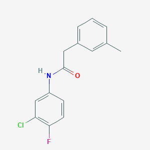 molecular formula C15H13ClFNO B308738 N-(3-chloro-4-fluorophenyl)-2-(3-methylphenyl)acetamide 