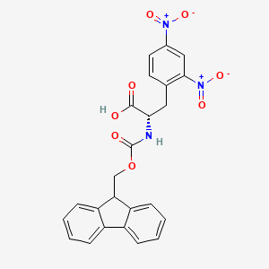 molecular formula C24H19N3O8 B3087579 Fmoc-L-2,4-Dinitrophenylalanine CAS No. 1175832-19-5