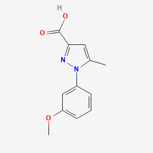 molecular formula C12H12N2O3 B3087589 1-(3-Methoxyphenyl)-5-methyl-1H-pyrazole-3-carboxylic acid CAS No. 1175929-14-2