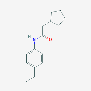 molecular formula C15H21NO B308763 2-cyclopentyl-N-(4-ethylphenyl)acetamide 