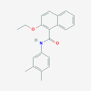 molecular formula C21H21NO2 B308777 N-(3,4-dimethylphenyl)-2-ethoxy-1-naphthamide 