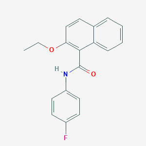 molecular formula C19H16FNO2 B308782 2-ethoxy-N-(4-fluorophenyl)-1-naphthamide 