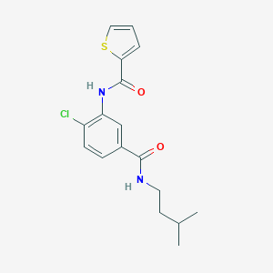 molecular formula C17H19ClN2O2S B308789 N-{2-chloro-5-[(isopentylamino)carbonyl]phenyl}-2-thiophenecarboxamide 