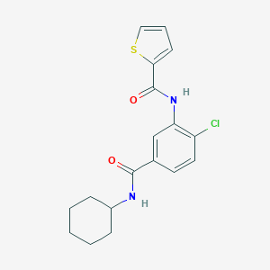 molecular formula C18H19ClN2O2S B308793 N-{2-chloro-5-[(cyclohexylamino)carbonyl]phenyl}-2-thiophenecarboxamide 