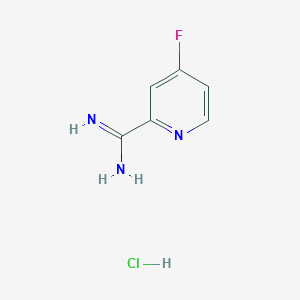 molecular formula C6H7ClFN3 B3087989 4-Fluoropicolinimidamide hydrochloride CAS No. 1179362-17-4
