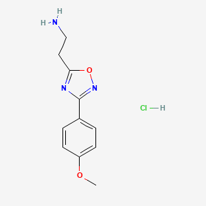 {2-[3-(4-Methoxyphenyl)-1,2,4-oxadiazol-5-yl]ethyl}amine hydrochloride