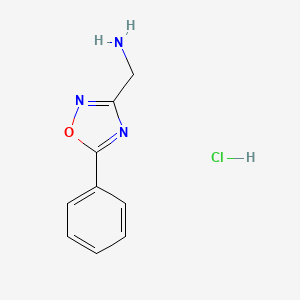 B3088003 (5-Phenyl-1,2,4-oxadiazol-3-yl)methanamine hydrochloride CAS No. 1179375-94-0