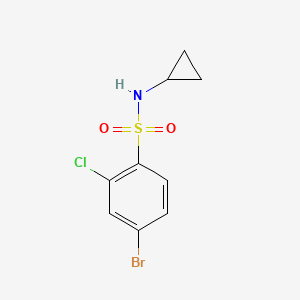 molecular formula C9H9BrClNO2S B3088009 4-bromo-2-chloro-N-cyclopropylbenzenesulfonamide CAS No. 1179649-04-7
