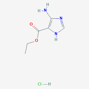 molecular formula C6H10ClN3O2 B3088018 ethyl 5-amino-1H-imidazole-4-carboxylate hydrochloride CAS No. 118019-42-4