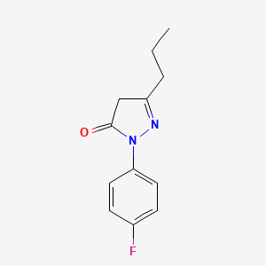 molecular formula C12H13FN2O B3088038 1-(4-Fluorophenyl)-3-propyl-4,5-dihydro-1H-pyrazol-5-one CAS No. 118049-03-9