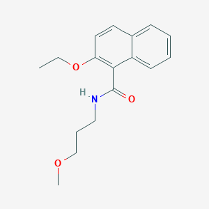 molecular formula C17H21NO3 B308806 2-ethoxy-N-(3-methoxypropyl)-1-naphthamide 