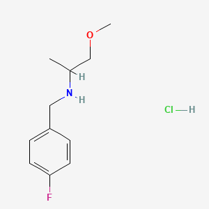 molecular formula C11H17ClFNO B3088466 N-(4-Fluorobenzyl)-1-methoxy-2-propanamine hydrochloride CAS No. 1185303-75-6