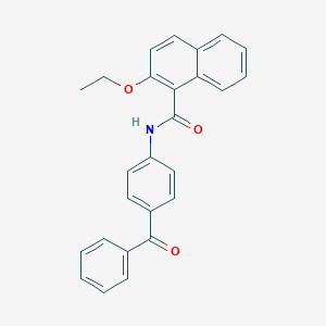 molecular formula C26H21NO3 B308879 N-(4-benzoylphenyl)-2-ethoxy-1-naphthamide 