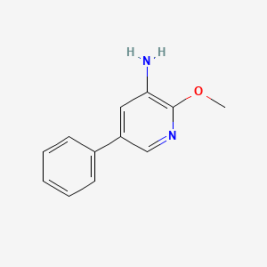 molecular formula C12H12N2O B3088804 2-Methoxy-5-phenylpyridin-3-amine CAS No. 1186655-97-9