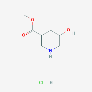 molecular formula C7H14ClNO3 B3088819 Methyl 5-hydroxypiperidine-3-carboxylate hydrochloride CAS No. 1186663-43-3