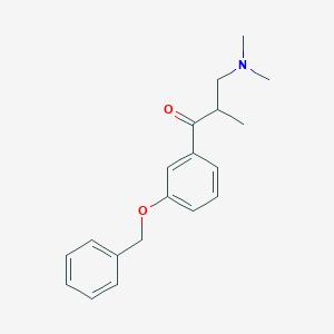 molecular formula C19H23NO2 B030890 1-(3-(Benzyloxy)phenyl)-3-(dimethylamino)-2-methylpropan-1-one CAS No. 41489-62-7