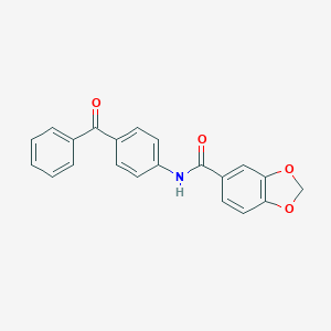 molecular formula C21H15NO4 B308900 N-(4-benzoylphenyl)-1,3-benzodioxole-5-carboxamide 