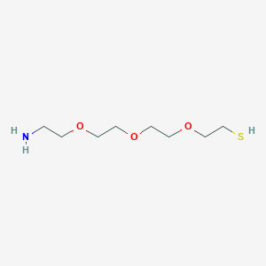 molecular formula C8H19NO3S B3089093 HS-Peg3-CH2CH2NH2 