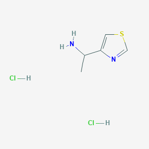 molecular formula C5H10Cl2N2S B3089108 1-Thiazol-4-YL-ethylamine dihydrochloride CAS No. 1189878-73-6